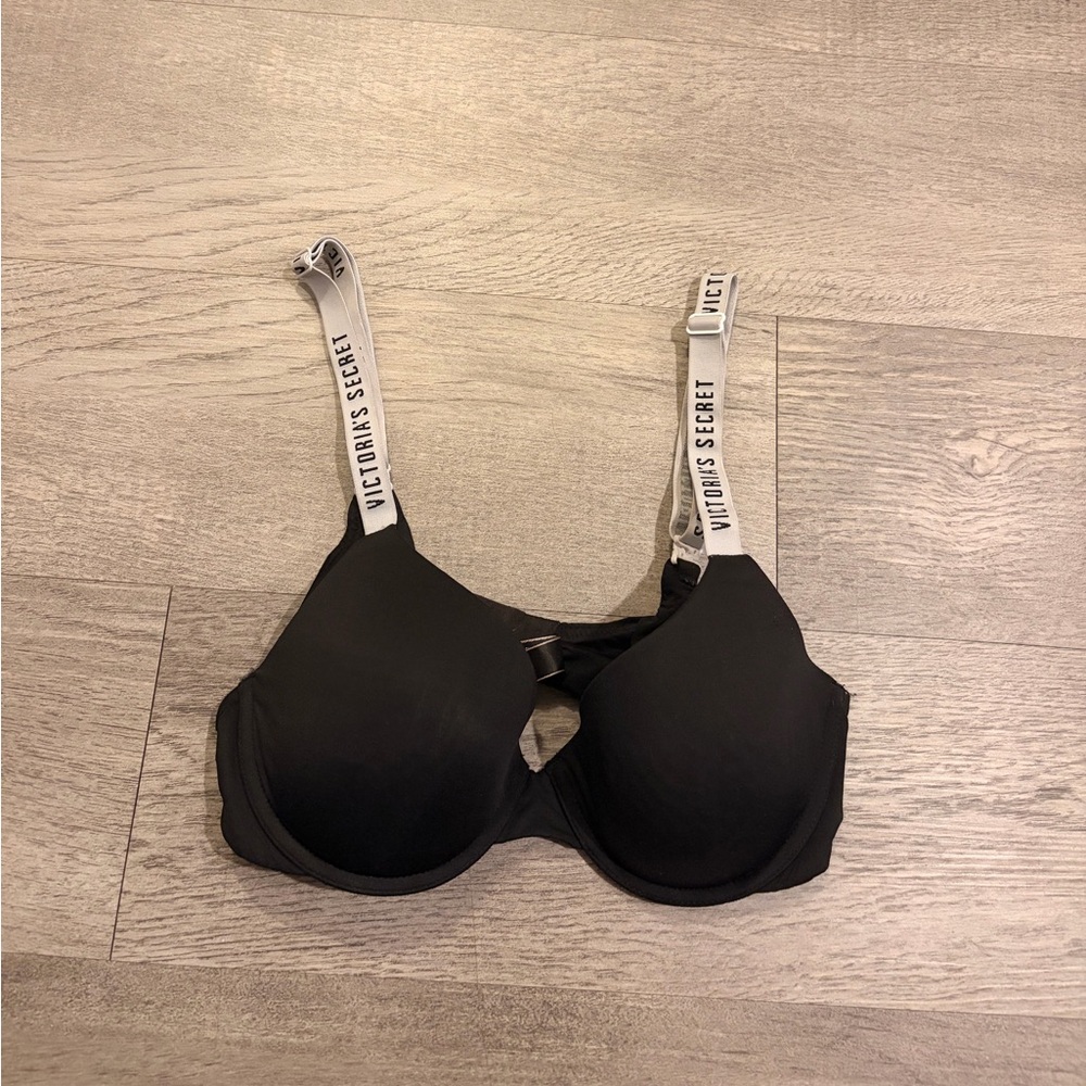 Victoria's Secret Black Bra with Logo Straps